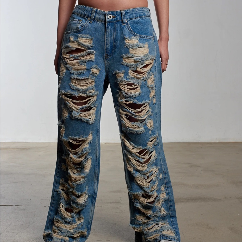 Release Jean: No stretch rigid denim, low rise, baggy leg, slouchy fit
